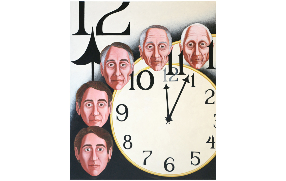 "Time": Op-Ed illustration (Acrylic Paint, 1983)