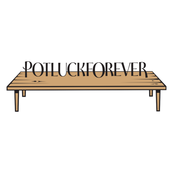 Logo for "Potluck Forever": A Small Community Kitchen