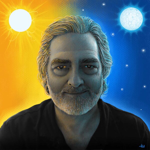 Jeffrey Wiener, Artist: Self-portrait after heart attack: Digital Drawing / iPad