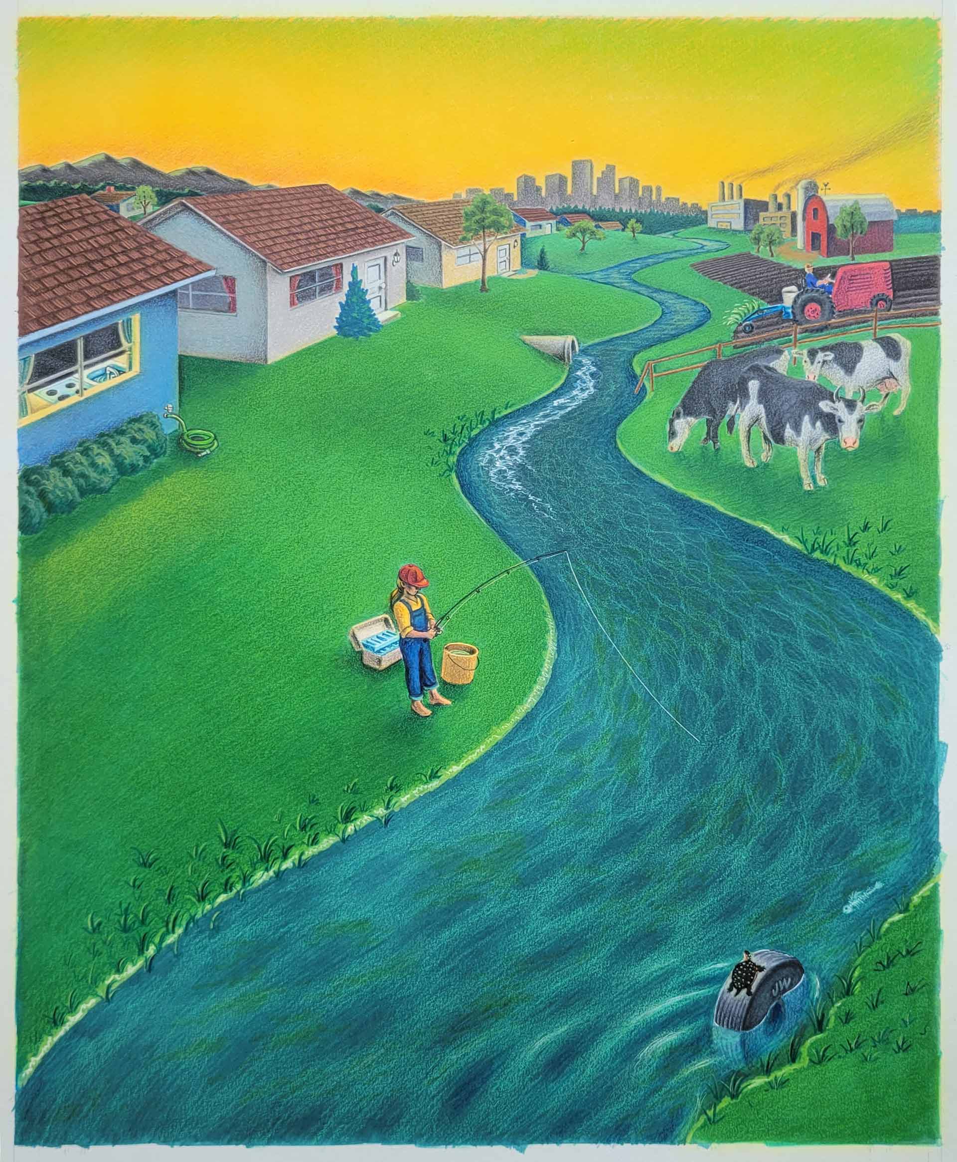 Cover image for "What is a Watershed?" published by Scholastic and the National Science Foundation